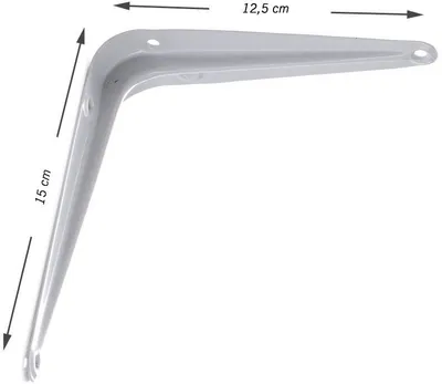 Mbajtëse rafte SHELF HOLDER SB-01, 125x150 mm, e bardhë - 1