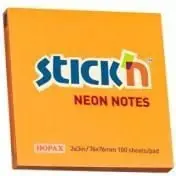 Bllok vetëngjitës Hopax Stickn Notes, 76 x 76mm, 100 fletë, portokalli