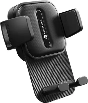 Mbajtëse telefoni Forcell Stylus F-GRIP GuardianAV, për grilë ajri, rrotullim 360°, e zezë