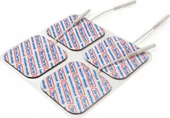 Elektroda TENS EMS, set 4 copë, 50x50mm, ngjitëse, gri