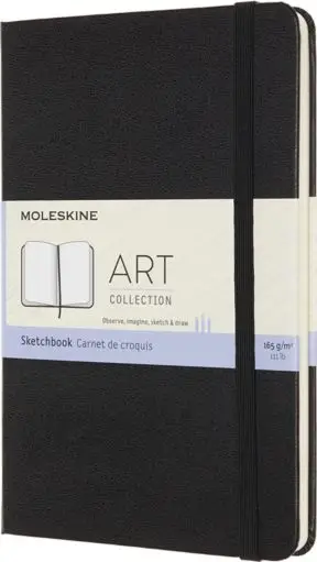 Bllok vizatimi Moleskine Art, medium, i zi