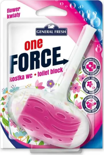 Bllok WC me varëse General Fresh One Force, 40g, aromë lulesh, rozë