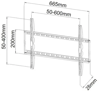 Mbajtëse TV Techly ICA-PLB-162L, deri 65", e zezë - 4