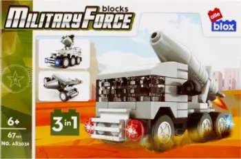 Blloqe ndërtimi AlleBLOX Military, 67 copë, set ushtarak, shumëngjyrëshe