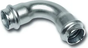 Kënd tubi Sanha NiroSan 90°, 2M, 35 mm, çelik inox