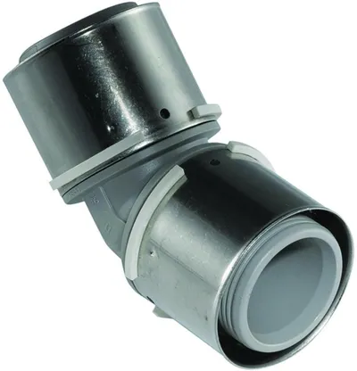 Kënd tubi presioni Uponor MLC 45°, 50 mm, kompozit, gri - 1