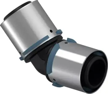 Kënd tubi press Uponor PPSU, 45°, 40 mm, i zi