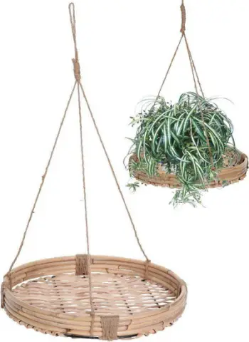 Mbajtëse varëse për vazo Koopman, 30.5 cm, ratan, kafe