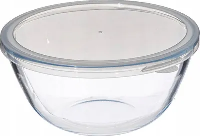 Enë qelqi 5five Simply Smart Glass Bowl With Lid, 2.7L, transparente - 1