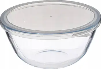 Enë qelqi 5five Simply Smart Glass Bowl With Lid, 2.7L, transparente