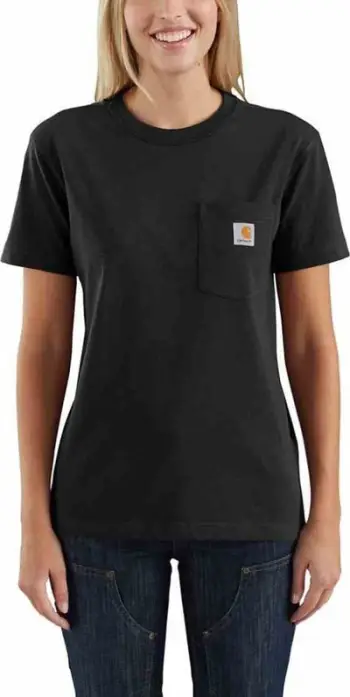 Bluzë Carhartt Workwear Pocket, për gra, madhësia XL, e zezë
