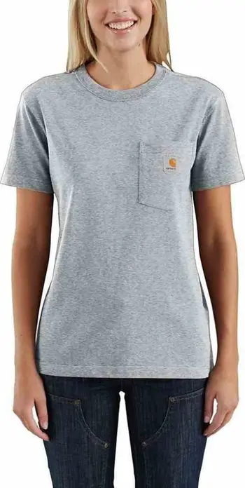 Bluze Carhartt Workwear Pocket, pambuk, madhësia XS, gri e hapur