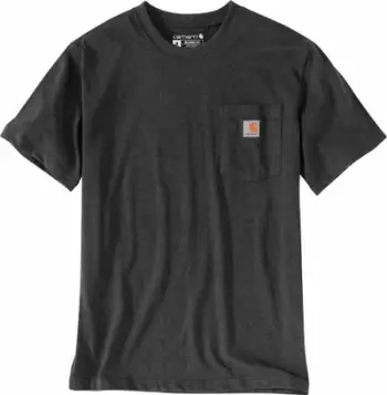 Bluzë Carhartt Workwear K87 Pocket, pambuk, madhësia S, gri e errët
