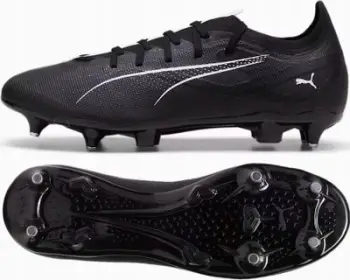 Këpuca futbolli Puma Ultra Match Soft Ground, terren i butë, GripControl, të zeza