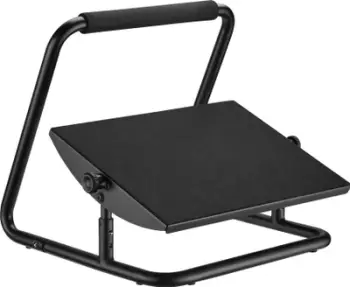 Mbështetëse ergonomike për këmbë Powerton WPEFR1, kënd i rregullueshëm, metal, e zezë