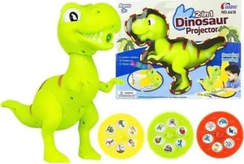 Projektor vizatimi për fëmijë T Rex Dinosaur, 18 figura, 12 markerë, shumëngjyrësh