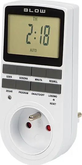 Programues kohe digjital me ekran LCD, timer elektrik, i bardhë