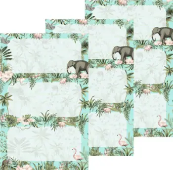 Etiketa libri Herlitz Tropical, vetëngjitëse, 76 x 35 mm, shumëngjyrëshe