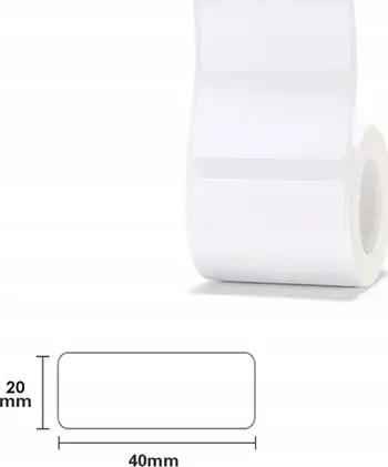 Etiketa termike Niimbot R, 40x20mm, 320 copë, të bardha