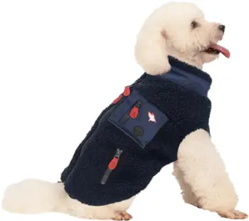 Bluze për qen Zolux Warm Bouclette R.55, fleece, blu navy