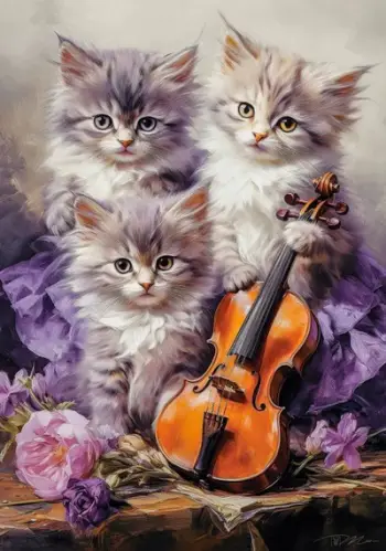 Puzzle Castorland Musical Kittens, 500 pjesë, shumëngjyrësh
