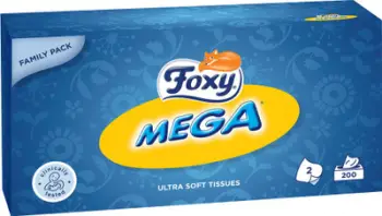 Faculeta higjienike Foxy Mega, 200 copë, e bardhë