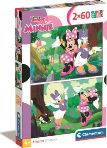 Puzzle Clementoni 24815 Disney Minnie Mouse, 2 x 60 pjesë, për fëmijë 4–6 vjeç, shumëngjyrësh
