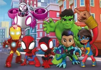 Puzzle Clementoni Marvel Spidey and His Amazing Friends 24249, 24 copa maxi, për fëmijë 3 vjeç, shumëngjyrësh
