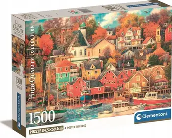 Puzzle Clementoni Good Time Harbour, 1500 pjesë, 84 x 59 cm, shumëngjyrësh