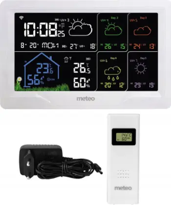 Stacion moti WiFi Smart Life, sensor i jashtëm 60 m, parashikim moti, i bardhë