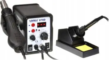Stacion saldimi Yihua 878D, 2 në 1 ajër i nxehtë dhe majë, 700W