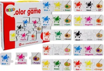 Puzzle edukative Lean Sport Colors English, 10 kombinime, shumëngjyrëshe