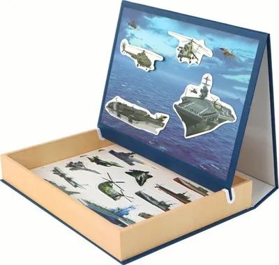 Puzzle magnetik Leantoys, set me temë ushtarake, shumëngjyrësh - 2