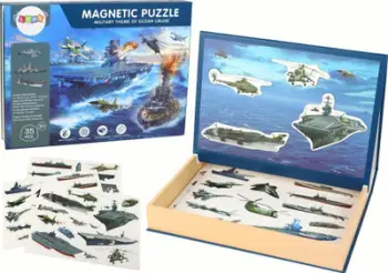 Puzzle magnetik Leantoys, set me temë ushtarake, shumëngjyrësh