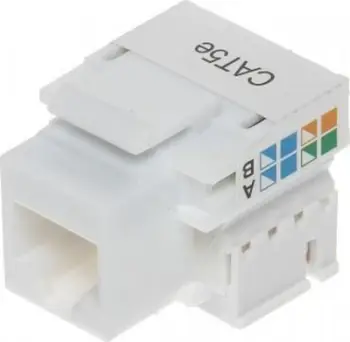 Keystone connector FX-RJ45-53, UTP Cat.5e, paketim 100 copë, i bardhë
