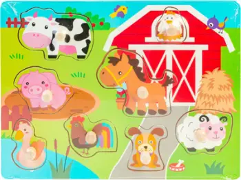 Puzzle druri Smily Play Agriculture, me doreza, temë bujqësi, shumëngjyrësh
