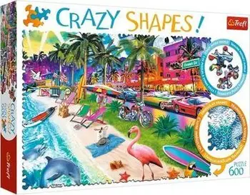 Puzzle Trefl Crazy Shapes Miami Beach, 600 copa, shumëngjyrësh