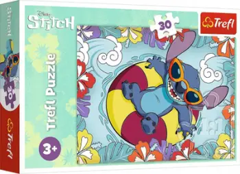 Puzzle Trefl Lilo &amp; Stitch On Vacation, 30 pjesë, shumëngjyrësh
