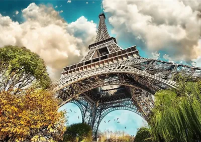 Puzzle Trefl Premium Plus, 1000 pjesë, Eiffel Tower Paris - 2