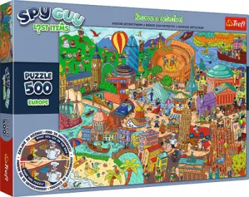 Puzzle Trefl Spy Guy Lost Items Europe Trefliks Family, 500 pjesë, shumëngjyrësh