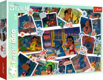 Puzzle Trefl Stitch Sweet Memories, 1000 pjesë, shumëngjyrësh