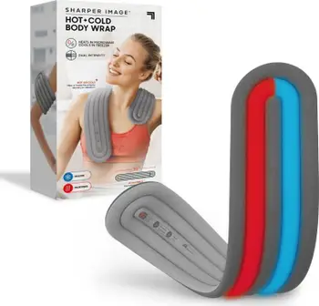 Mbështjellës termik trupi Sharper Image Hot Cold Body Wrap, për ngrohje mikrovale dhe ftohje në ngrirje, gri