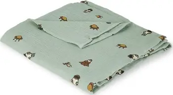 Mbështjellëse bebe Barri Muslin Swaddle, 120x120cm, pambuk organik, jeshile e çelët