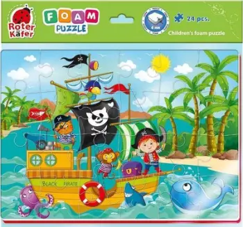 Puzzle për fëmijë Trefl Pirates, 24 pjesë, mosha 3+