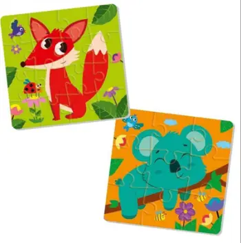 Puzzle për fëmijë Roter Kafer Fuzzies, 2 në 1, shumëngjyrësh