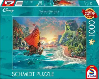 Puzzle për të rritur Schmidt Thomas Kinkade Disney Moana, 1000 copa, bardhezi