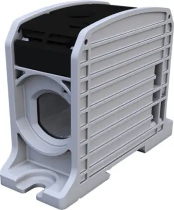 Klemë bërthame për shinë Simet STB 185 SIMBLOCK, 1 pol, Al/Cu, e zezë