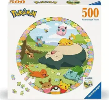 Puzzle Ravensburger Flower Pokémon, 500 copa, i rrumbullakët, shumëngjyrësh