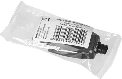 Fichë e sheshtë Orno OR AE 13241/B, 2.5A 250V, 2-pole, e zezë - 3