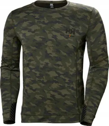 Bluzë termike Helly Hansen Lifa Merino Camo, lesh merino, për meshkuj, kamuflazh